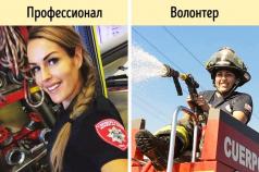 What does a firefighter look like?  Profession firefighter.  General characteristics of fire trucks